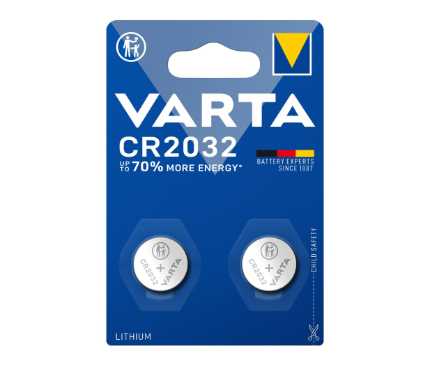 VARTA Litowe Baterie Pastylkowe CR2032 (2 szt.) 6032101402 - 1456632 - zdjęcie